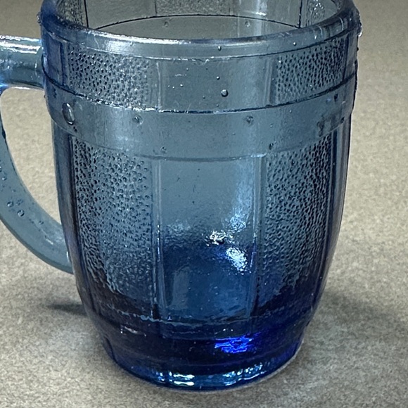 Deep Blue Glass Mug/ toothpick holder/ shotglass - Picture 10 of 10